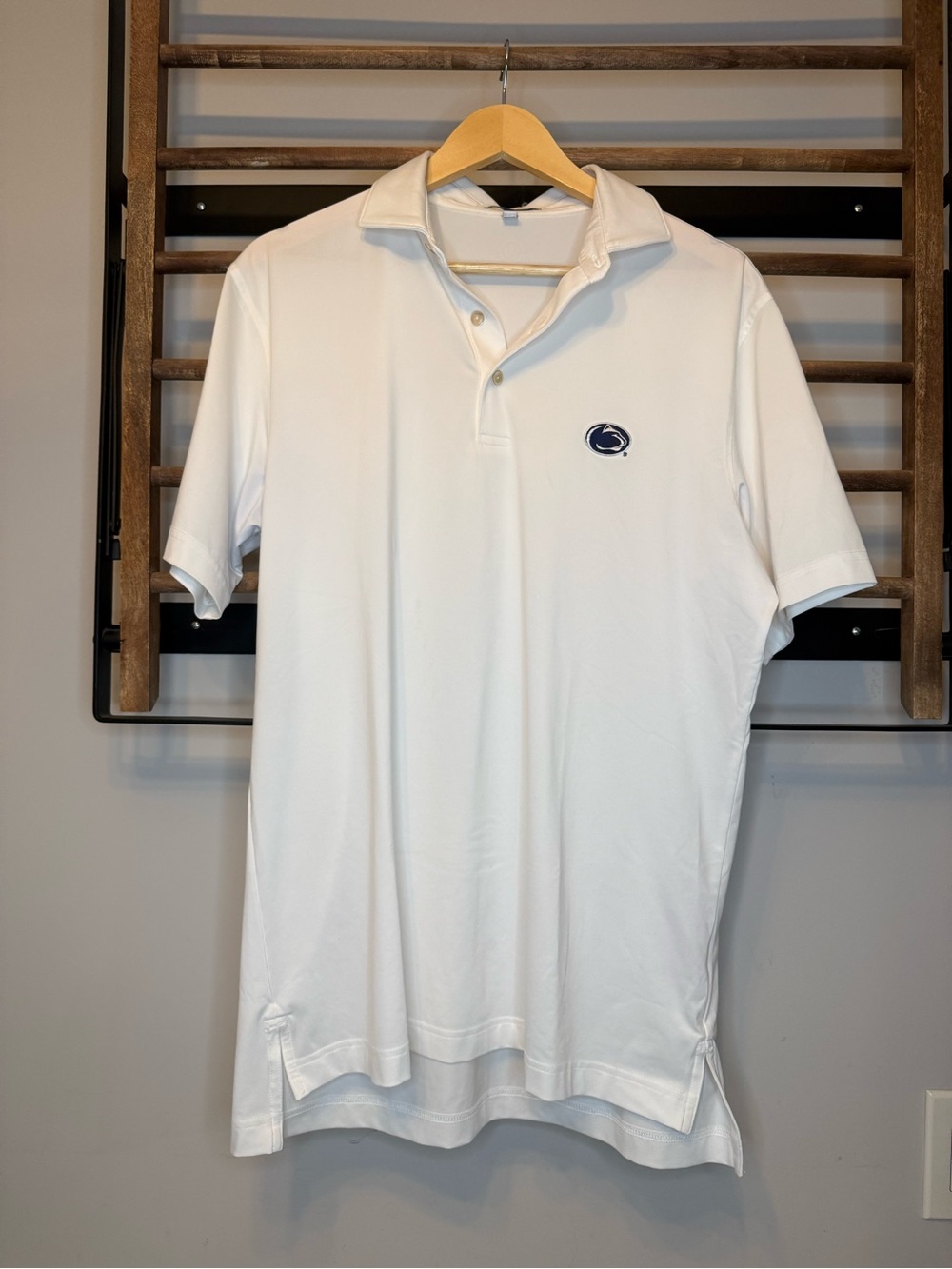 Peter Millar Penn State White Short-Sleeve Polo Shirt